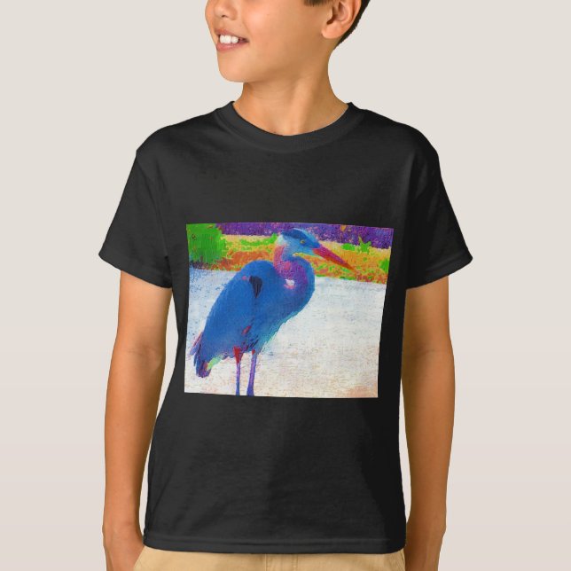Camiseta Garza de gran azul (Anverso)