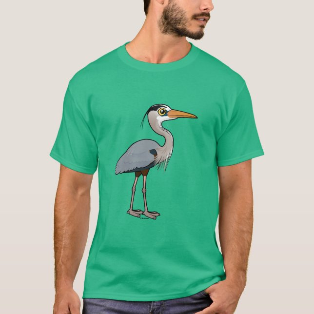 Camiseta Garza de gran azul (Anverso)