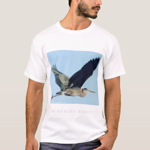Camiseta Garza de gran azul en vuelo