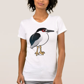 Camiseta garza de noche Negro-coronada