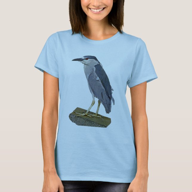 Camiseta garza de noche Negro-coronada (Anverso)