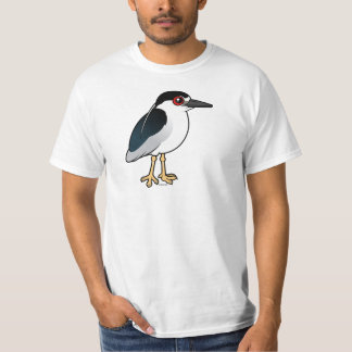 Camiseta garza de noche Negro-coronada