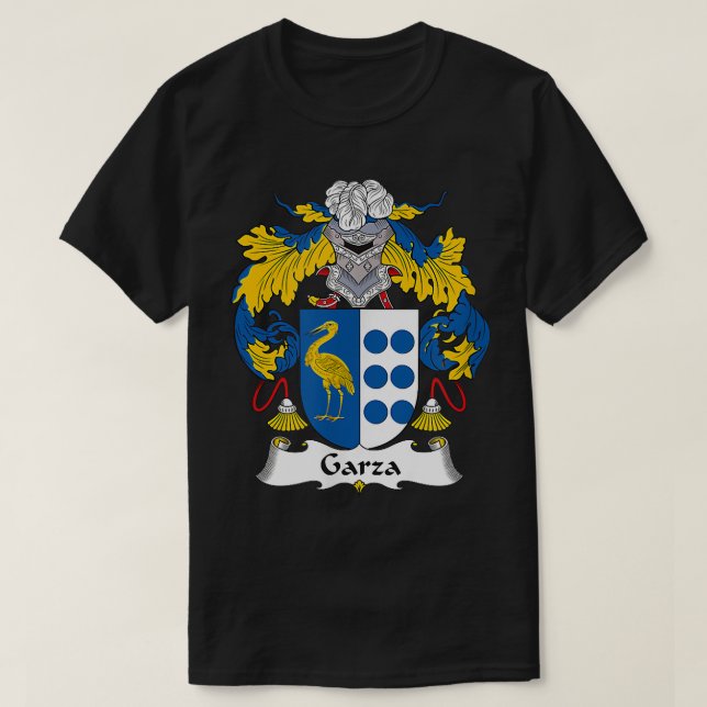 Camiseta Garza Escudo de Armas Crestas Familiares  (Diseño del anverso)
