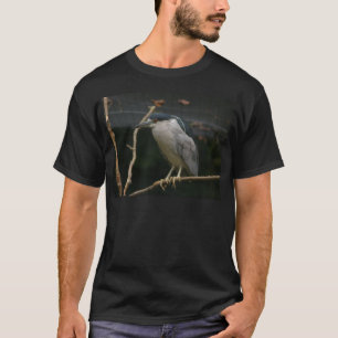 Camiseta Garza nocturna coronada de negro