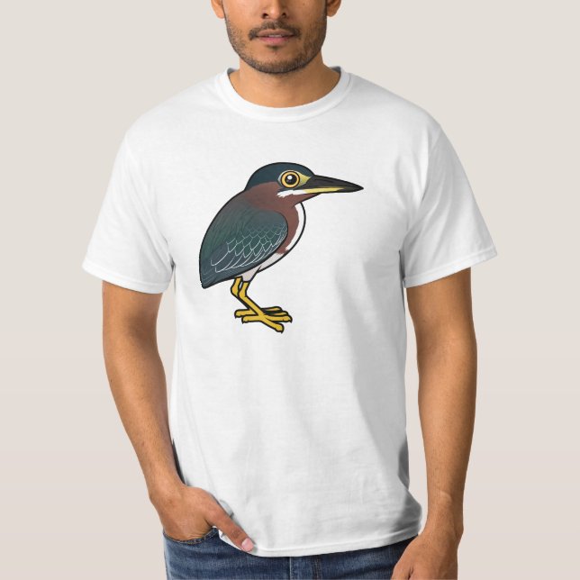 Camiseta Garza verde de Birdorable (Anverso)