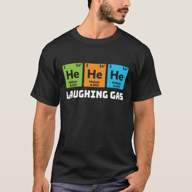 Camiseta Gas risible, Enseñanza periódica de la química div (Anverso)