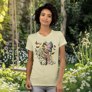 Camiseta Gases de reloj amarillo de hadas de vapor