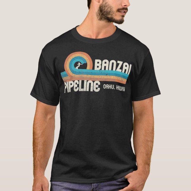 Camiseta Gasoducto Banzai 80's en la costa norte de Hawaii (Anverso)