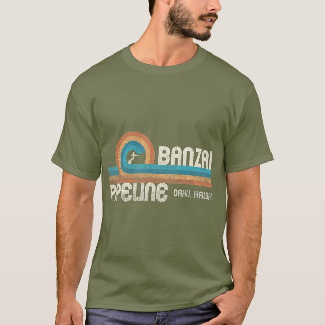 Camiseta Gasoducto Banzai 80's en la costa norte de Hawaii (Anverso)