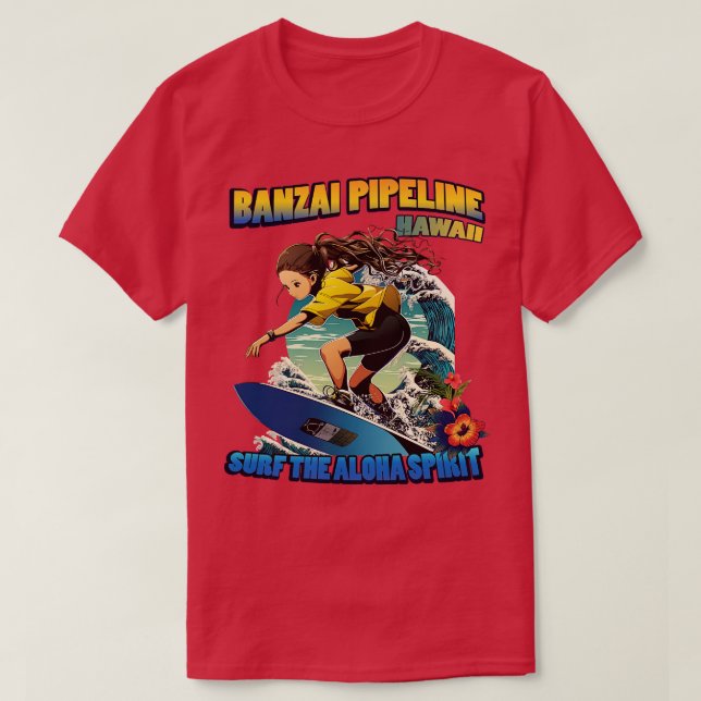 Camiseta Gasoducto Hawaii banzai surfing 80804 TShirt (Diseño del anverso)
