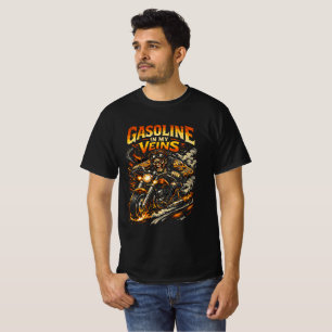 Camiseta Gasolina en mis venas - Jinete salvaje