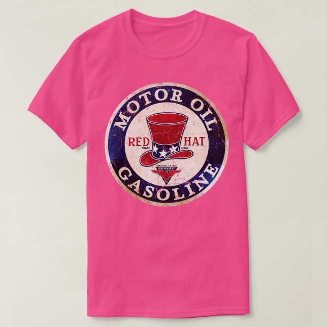 Camiseta Gasolina Gorra Rojo (Diseño del anverso)