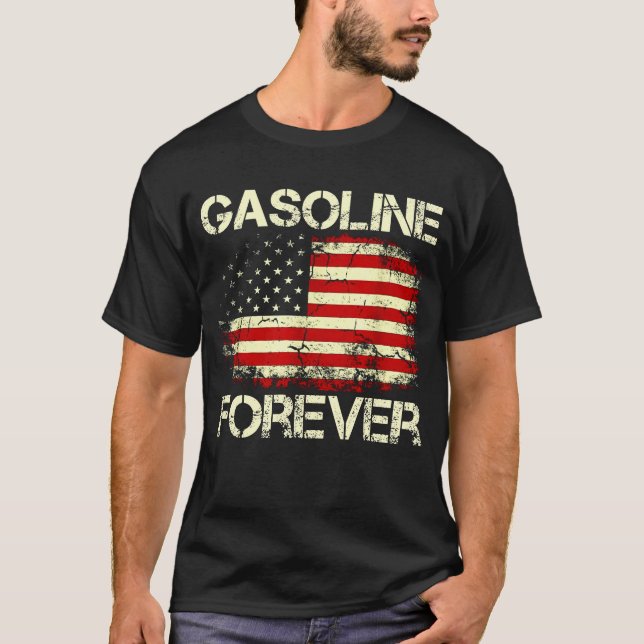Camiseta Gasolina Para Siempre Autos Funny Fuel Gas De Band (Anverso)