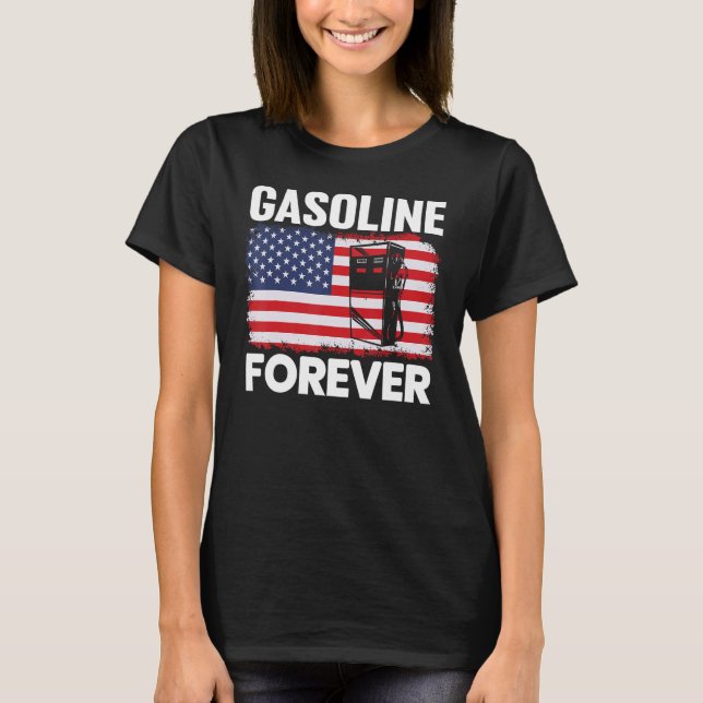 Camiseta Gasoline Forever Divertido amante de los autos de  (Anverso)