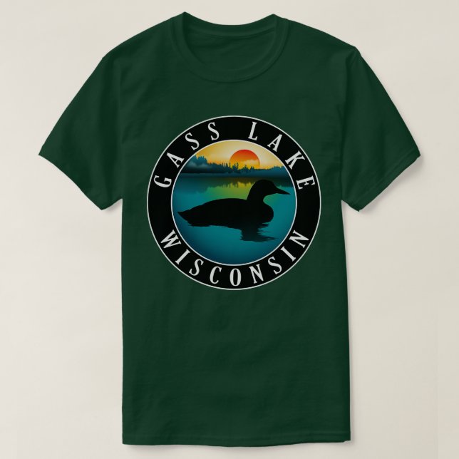 Camiseta Gass Lake Wisconsin Loon (Diseño del anverso)
