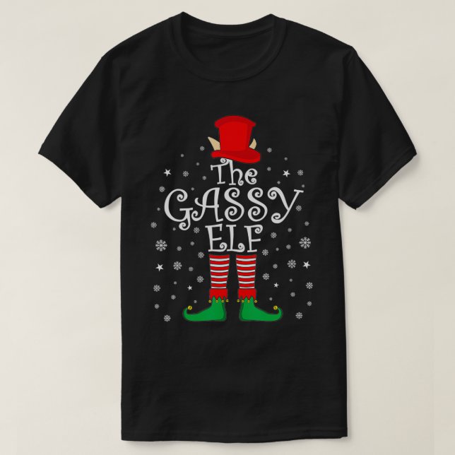 Camiseta Gassy Elf Funny Family Matando Navidades Pajama E (Diseño del anverso)