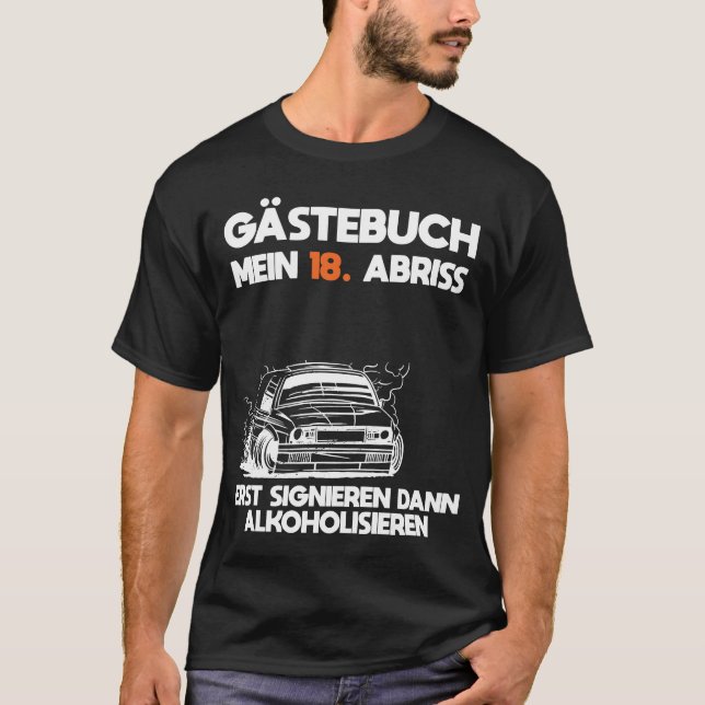 Camiseta Gästebuch 18 Geburtstag Abriss (Anverso)