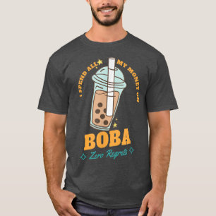 Camiseta Gasto todo mi dinero en Boba Tea Lover Bubble Funn