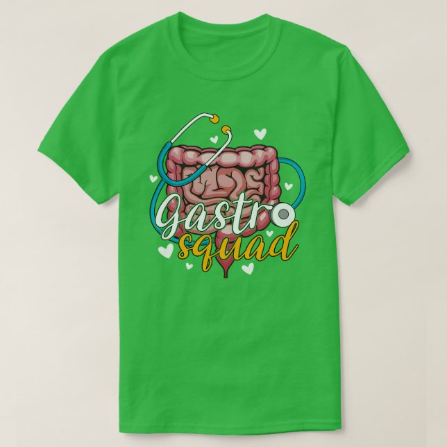 Camiseta Gastro Escuadrón Gastroenterología Enfermero GI En (Diseño del anverso)