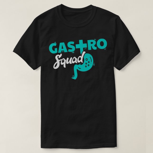 Camiseta Gastroenter, asistente médico de Médica Gastro Squ (Diseño del anverso)