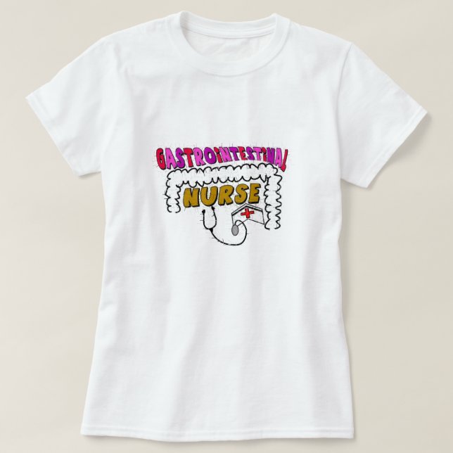 Camiseta (gastrointestinal) de la enfermera del (Diseño del anverso)