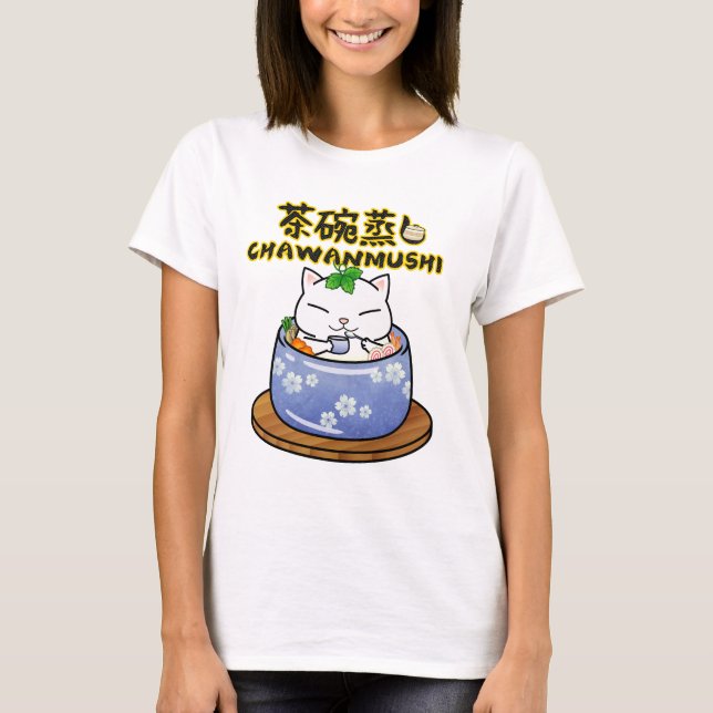 Camiseta Gastronomía japonesa Chawanmushi Cat (Anverso)