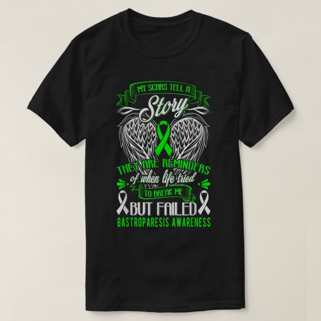 Camiseta Gastroparesia Conciencia (Diseño del anverso)