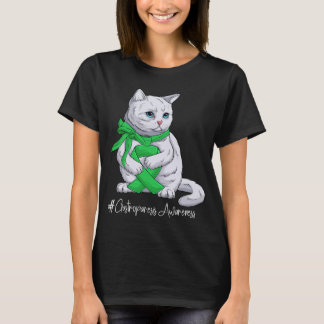 Camiseta Gastroparesis Awareness Mes Gato Cinta Verde