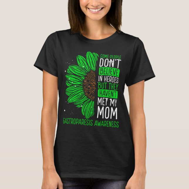 Camiseta Gastroparesis Awareness Ribbon Mom Warrior (Anverso)
