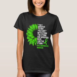 Camiseta Gastroparesis Conciencia Cinta verde la tormenta