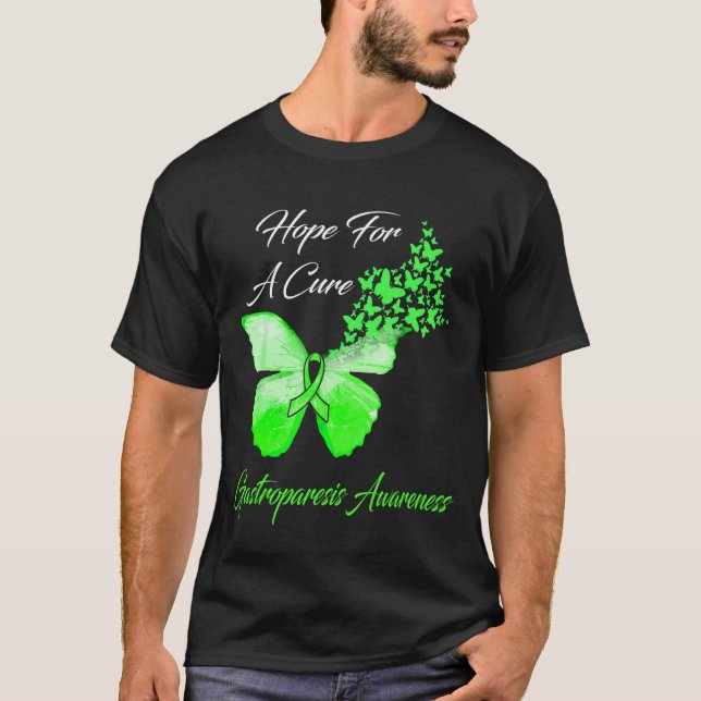 Camiseta Gastroparesis Conciencia Esperanza De Una Mariposa (Anverso)
