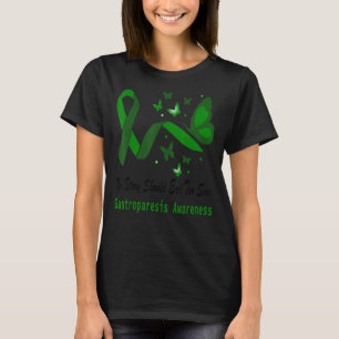 Camiseta Gastroparesis Conciencia Mariposa Apoyo Ri Verde
