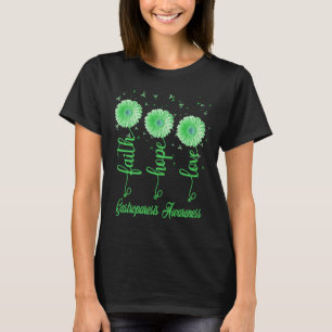 Camiseta gastroparesis fe esperanza amor margarita flor