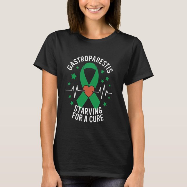 Camiseta Gastroparesis Hambriento De Una Cinta Cure Gastrop (Anverso)