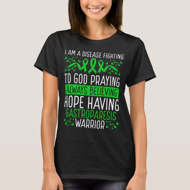Camiseta Gastroparesis Warrior Disease Awareness Ribbon (Anverso)