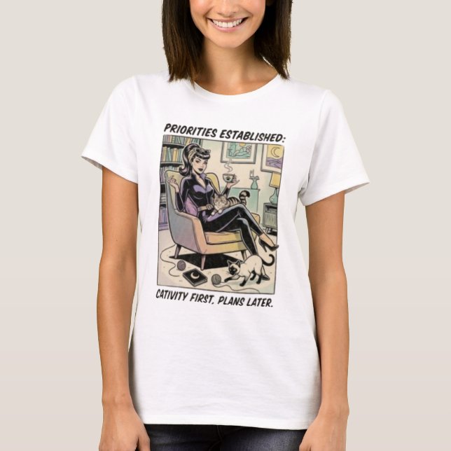 Camiseta Gata Gamer Retro  (Anverso)