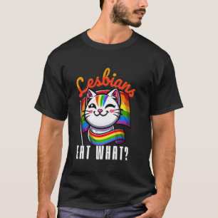 Camiseta Gata Lesbiana Come Qué Aliada LGBTQ Sarcástica