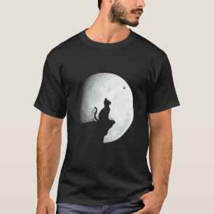 Camiseta Gata Luna Adorable Gatito Gráfico Señora Gatos Par