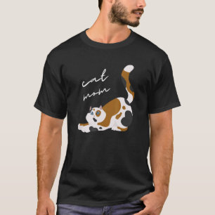 Camiseta Gata madre blanca negra y beige para gato
