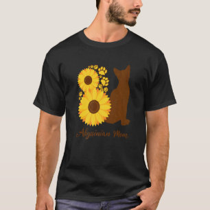 Camiseta Gata madre girasol Abisinia