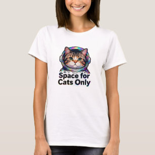 Camiseta Gata Madre Moderna Holográfica Gato Espacial - Esp