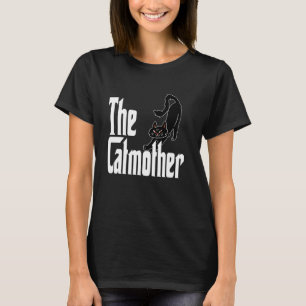 Camiseta Gata Mamá Divertida Gata Madre Minina Negra