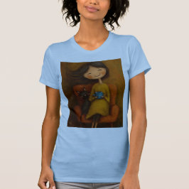 Camiseta Gata Negra Cozy Girl Estética Caprichosa Arte