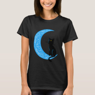 Camiseta Gata Negra Luna Creciente Sailor Mom