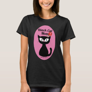 Camiseta Gata Negra Mamá Lindo Dibujo Animado Gata Negra co