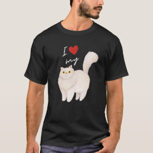 Camiseta Gata Persa Blanca Mamá Para Gato