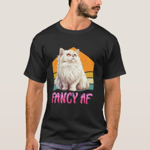 Camiseta Gata Persa Mamá FANCY AF Dueña de Gata Persa Vinta