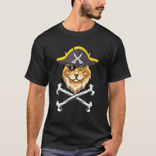 Camiseta Gata pirata Maine Coon mamá Disfraz de gato de Hal
