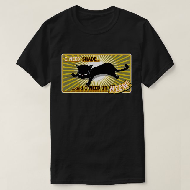 Camiseta Gata que necesita sombra (Diseño del anverso)