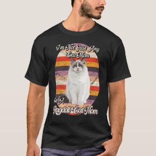 Camiseta Gata Ragdoll Mamá Criadores Dueños Gatitos Retro V